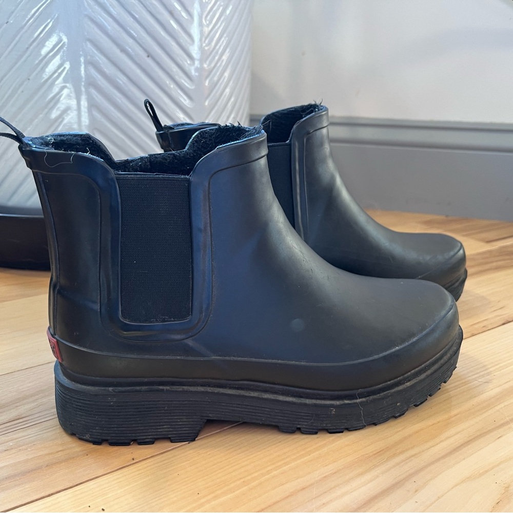 Chooka Chelsea Waterproof Fur Lined Rain Rubber Boot